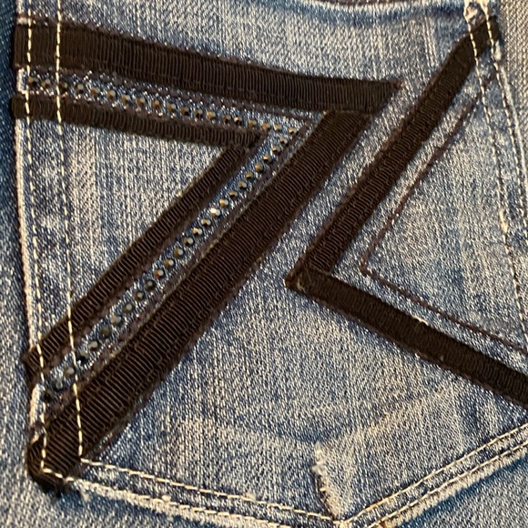 7 For All Mankind Vintage Original Crystal Logo CottonStretch Jeans NeverUsed - Picture 4 of 16